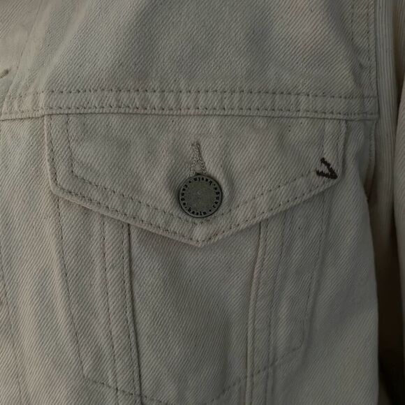 Basin and Range Denim Jacket Woman’s Large Off White Cream Jean Jacket - Picture 4 of 10